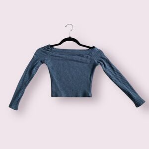 ASOS Grey Off the Shoulder Top